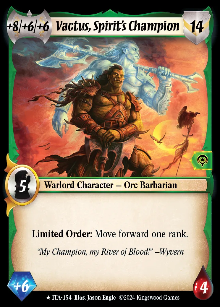 Vactus, Spirit's Champion