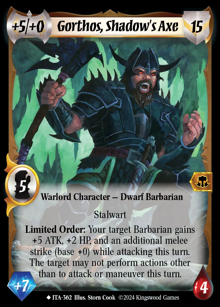 Gorthos, Shadow's Axe