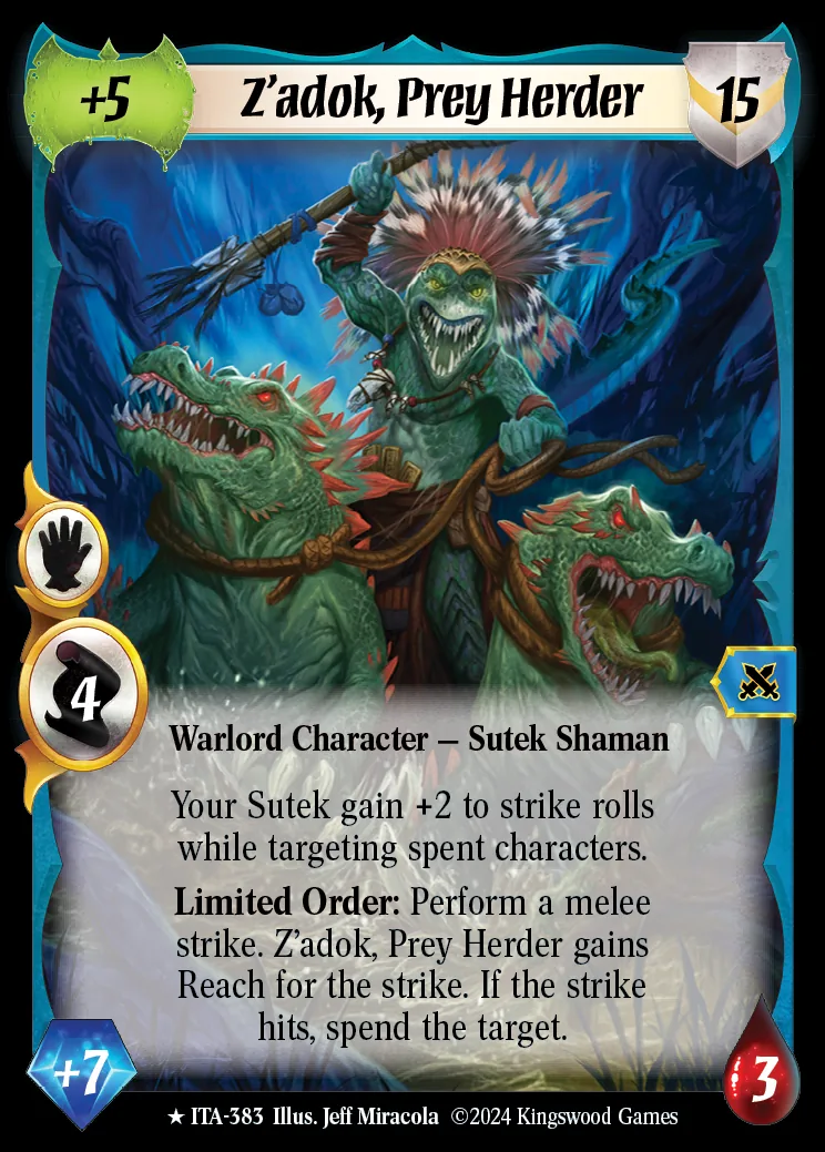 Z'adok, Prey Herder
