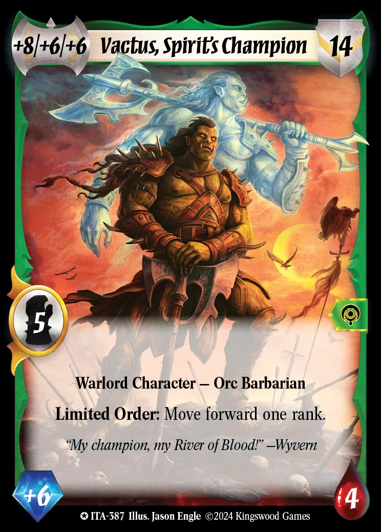Vactus, Spirit's Champion