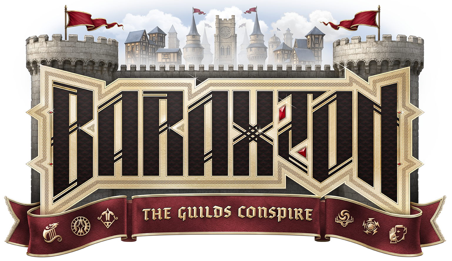 Baraxton: The Guilds Conspire — official preview set logo, not packaging