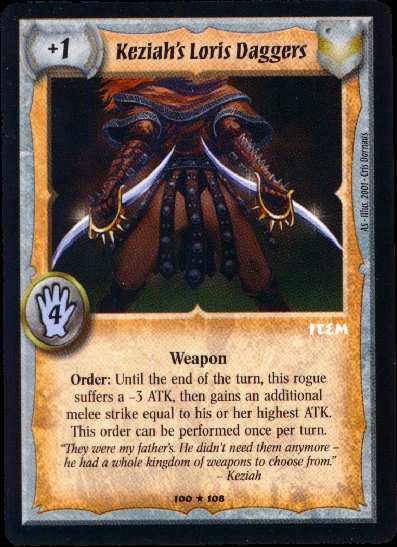 Keziah's Loris Daggers - Regular