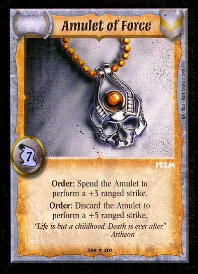 Amulet of Force Base printing