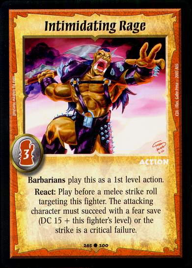 Intimidating Rage - Regular