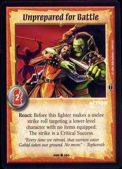 Unprepared for Battle - Regular