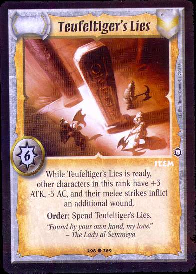 Teufeltiger's Lies
