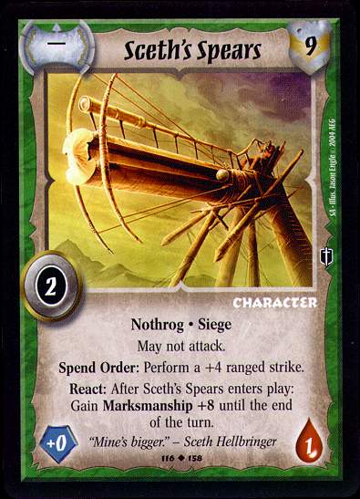 Sceth's Spears - Regular